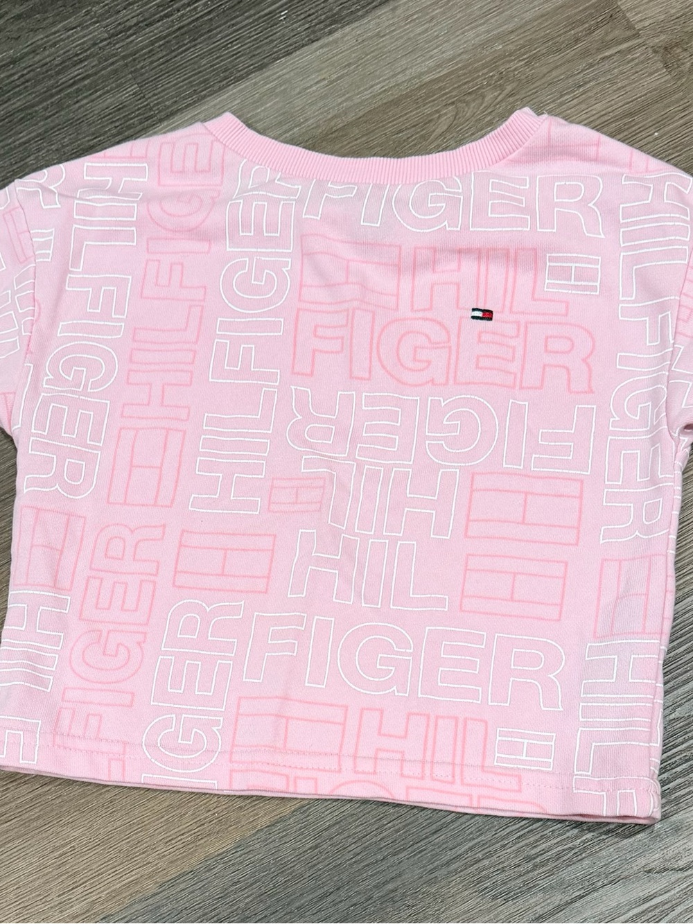 Tommy Hilfiger Kids Pink Logo lightweight crewneck sweatshirt